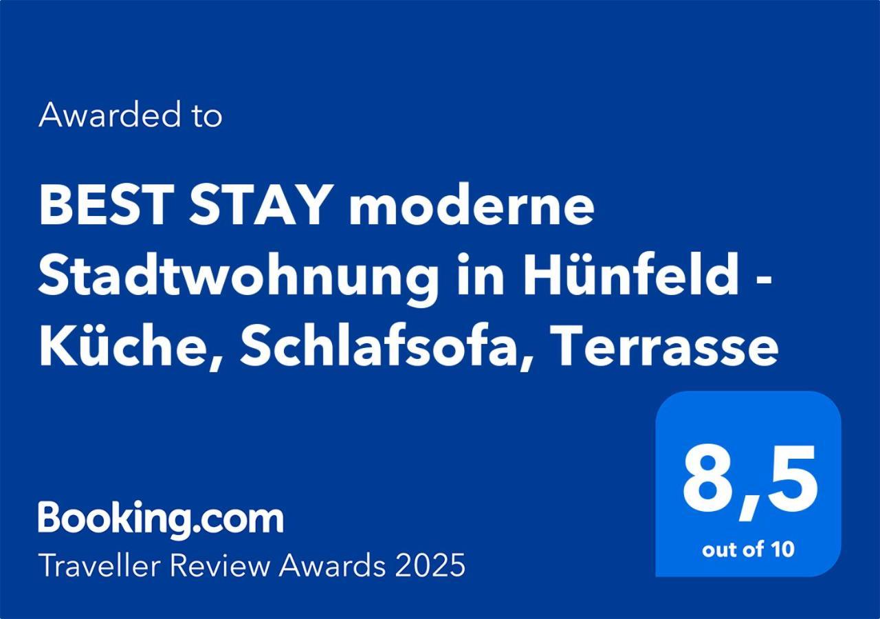 Best Stay Moderne Stadtwohnungen In Huenfeld - Kueche, Schlafsofa, Terrasse Oder Balkon Wlan Smart Tv Kültér fotó